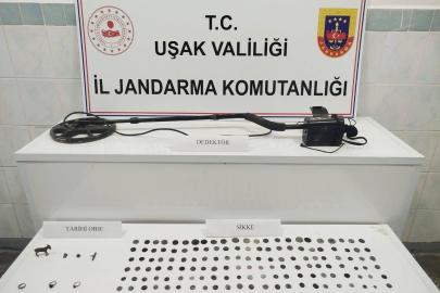 Uşak’ta 161 sikke ele geçirildi