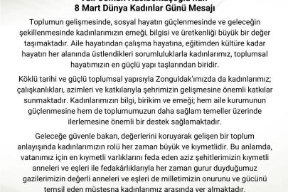 Vali Osman Hacıbektaşoğlu’ndan 8 Mart mesajı: "Kadınlarımız toplumsal hayatın en güçlü yapı taşlarıdır"
