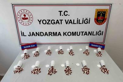 Yozgat’ta toplam 745 adet sentetik ecza hap ele geçirildi