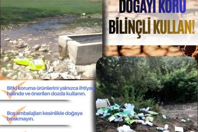 Zirai ilaç ambalajını doğaya atan üreticiye 26 bin 360 TL ceza