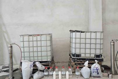 Adana’da sahte alkol operasyonu: 1 ton etil alkol ele geçirildi