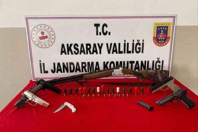 Aksaray’da jandarmadan kaçak silah operasyonu