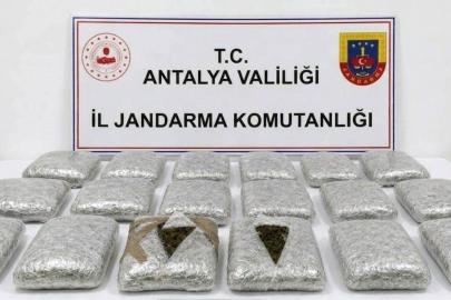 Antalya’da jandarmadan uyuşturucu operasyonu: 30 kilogram skunk maddesi ele geçirildi