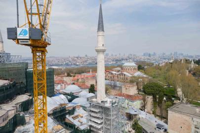Ayasofya’nın kuzeydoğu minaresinde restorasyon tamamlandı