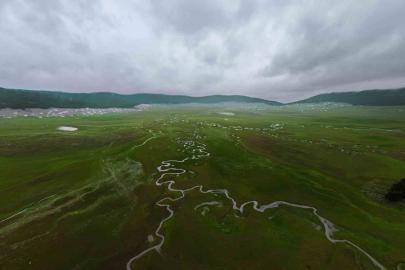 Benli yaylasındaki menderesler havadan görüntülendi