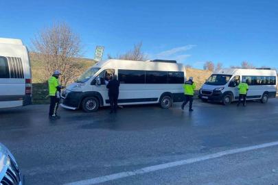 Bozkır’da okul servislerine denetim