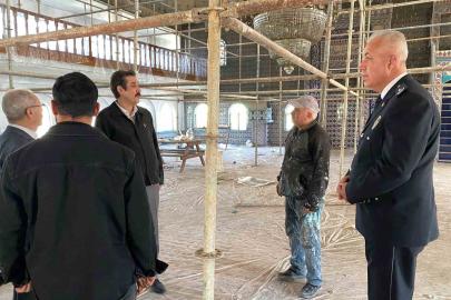 Bozyazı’da yangında zarar gören camide çalışmalar devam ediyor