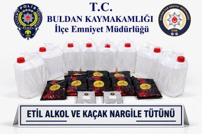 Buldan’da kaçak alkol ve tütün operasyonu düzenlendi