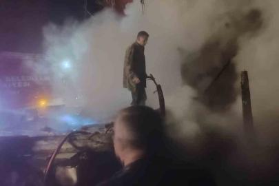 Burdur’da yanan ev kullanılamaz hale geldi