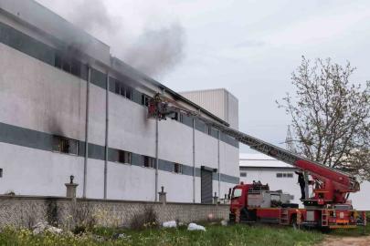 Bursa’da mobilya fabrikasında korkutan yangın