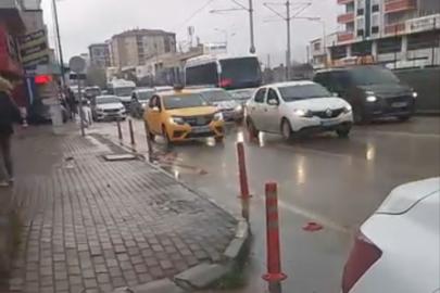 Bursa’da tehlikeli manevra: 3 bin lira ceza kesildi