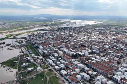 Bursa’nın sular altında kalan arazileri böyle görüntülendi