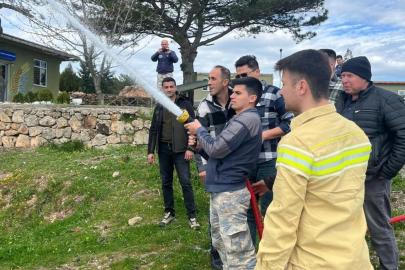 Çanakkale’de askeri personele yangın müdahale eğitimi
