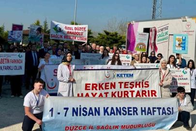 Çilimli’de sağlık için farkındalık yürüyüşü yapıldı