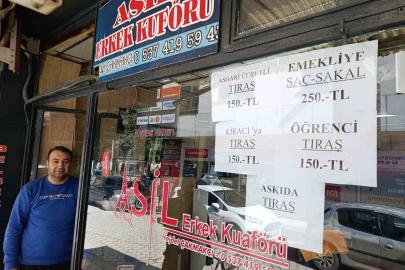 Çivrilli berberden dayanışma örneği