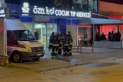 Çocuk tıp merkezinde korkutan yangın: Hastalar tahliye edildi
