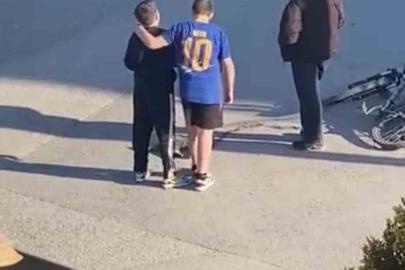 Çocuklar yaralı kedinin üzerini örtüp, başında nöbet tuttu