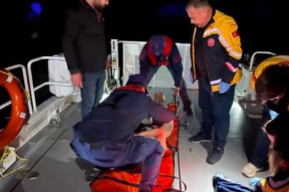 Demre Kaleköy’de rahatsızlanan kişi, sahil güvenlik botuyla tahliye edildi