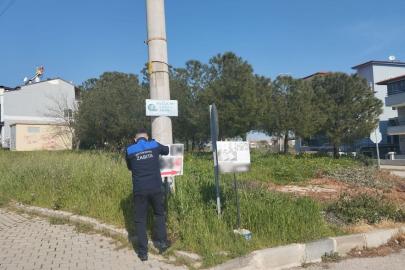 Denizli’de kaçak reklam panoları tek tek kontrol ediliyor