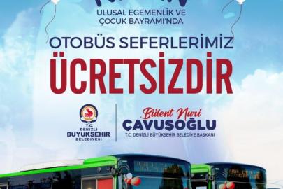 Denizli’de toplu ulaşım 23 Nisan’da ücretsiz olacak
