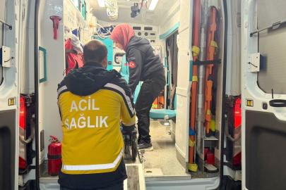 Devrilen motosikletin sürücüsü ağır yaralandı