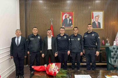 Dicle Kaymakamı Atış, Polis Haftasında emniyet personelini makamında ağırladı