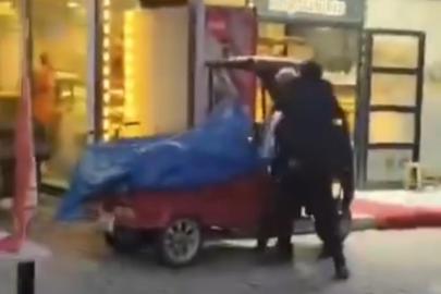 Diyarbakır’da çevredekileri rahatsız eden şahıs kamerada