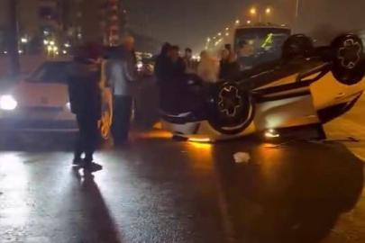 Diyarbakır’da otomobil takla attı: 1 yaralı