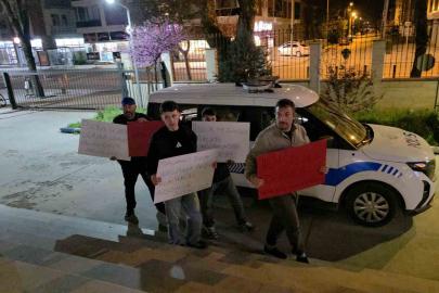 Düzce’de polislere anlamlı sürpriz: "İyi ki varsınız"