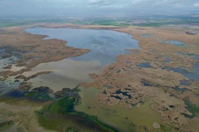 Eber Gölü’nde su seviyesi gözle görülür şekilde arttı