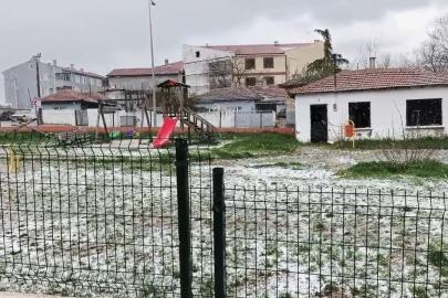Edirne’de dolu yağışı