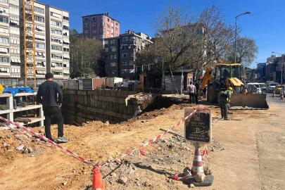 Fenerbahçe  Chobani Stadyumu yanında korkutan çökme