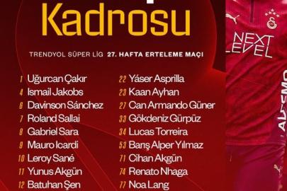 Galatasaray’ın, Göztepe maçı kamp kadrosu belli oldu