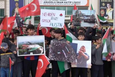 Gaziantep’te öğrencilerden Filistinlilere yönelik idam kararına tepki