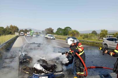 Germencik’te araç küle döndü
