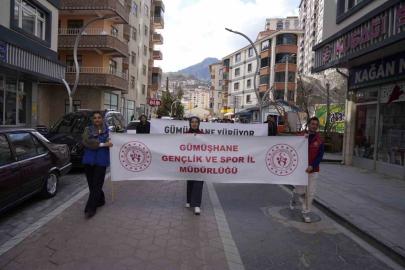 Gümüşhane’de obeziteye dikkat çekmek için yürüdüler