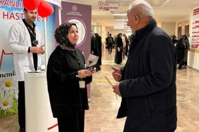 Hastanede vatandaşlara kanser hakkında bilgilendirme yapıldı