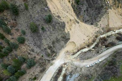 Heyelan sonrası ortaya çıkan görüntü görenleri ürküttü