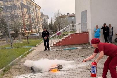 Huzurevinde yangın tatbikatı