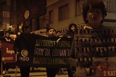 İsrail’in zulmünü protesto etmek için Netanyahu’yu "idam" ettiler