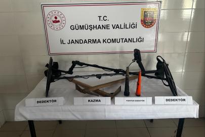 Kaçak kazı yapan 2 şüpheli suçüstü yakalandı