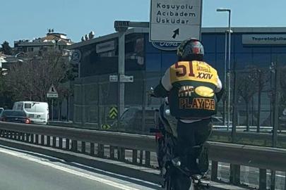 Kadıköy’de plakasız motosikletin tehlikeli yolculuğu kamerada