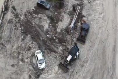 Kadirli’de selin bilançosu havadan görüntülendi