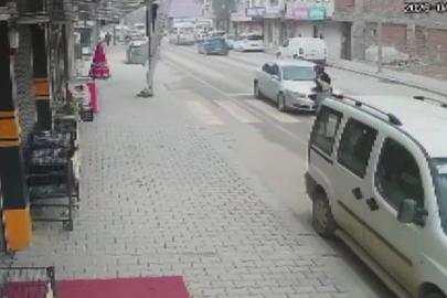 Kahramanmaraş’ta trafik kazası güvenlik kamerasında