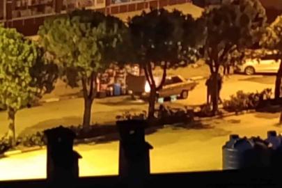 Kale’de seyir halindeki araç alev alev yandı