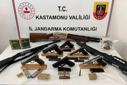 Kastamonu’da çok sayıda silah ele geçirildi: 7 gözaltı