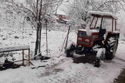 Kavak’ta kar yağışı