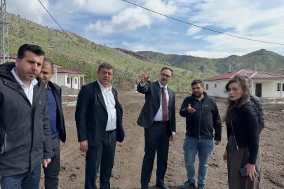 Kaymakamı Yıldız, İnlice’de kırsal konut çalışmalarını inceledi