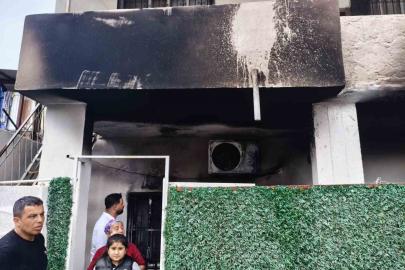 Klima patladı, evde yangın çıktı