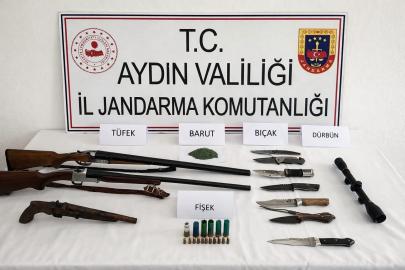 Köşk’te ruhsatsız silah ele geçirildi